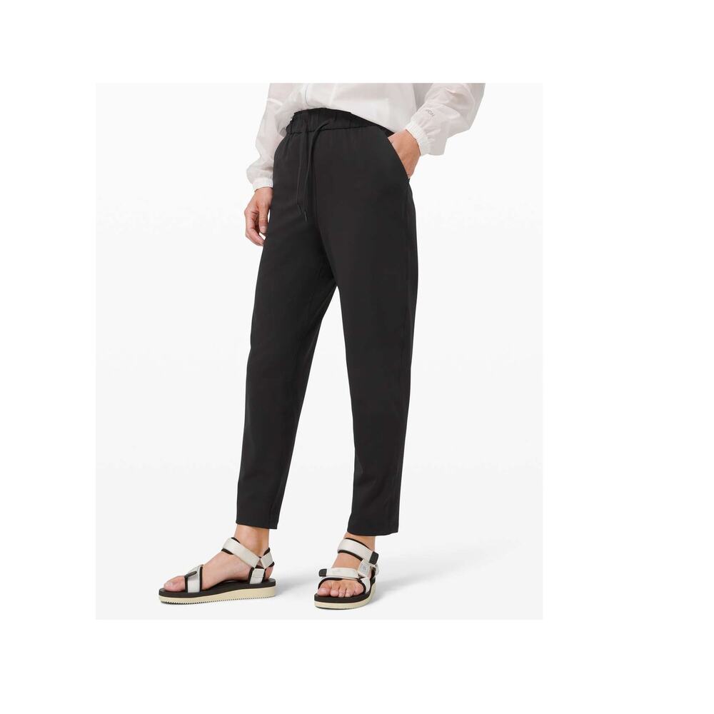 Lululemon Keep Moving Black Pull On Ankle Athleisure Pants Size 0 - Picture 1 of 6
